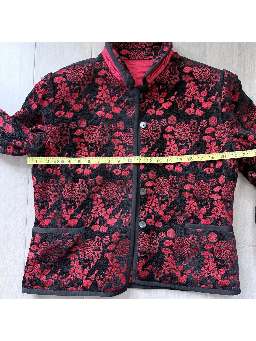 Vintage Carlisle Reversible Silk | Rayon Quilted Jacket Size 12 - Picture 5 of 9